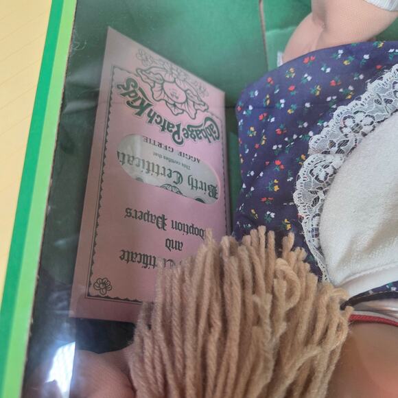 1985 Coleco Cabbage Patch Kids Doll Aggie Gertie Boxed w/ Papers - Picture 12 of 13